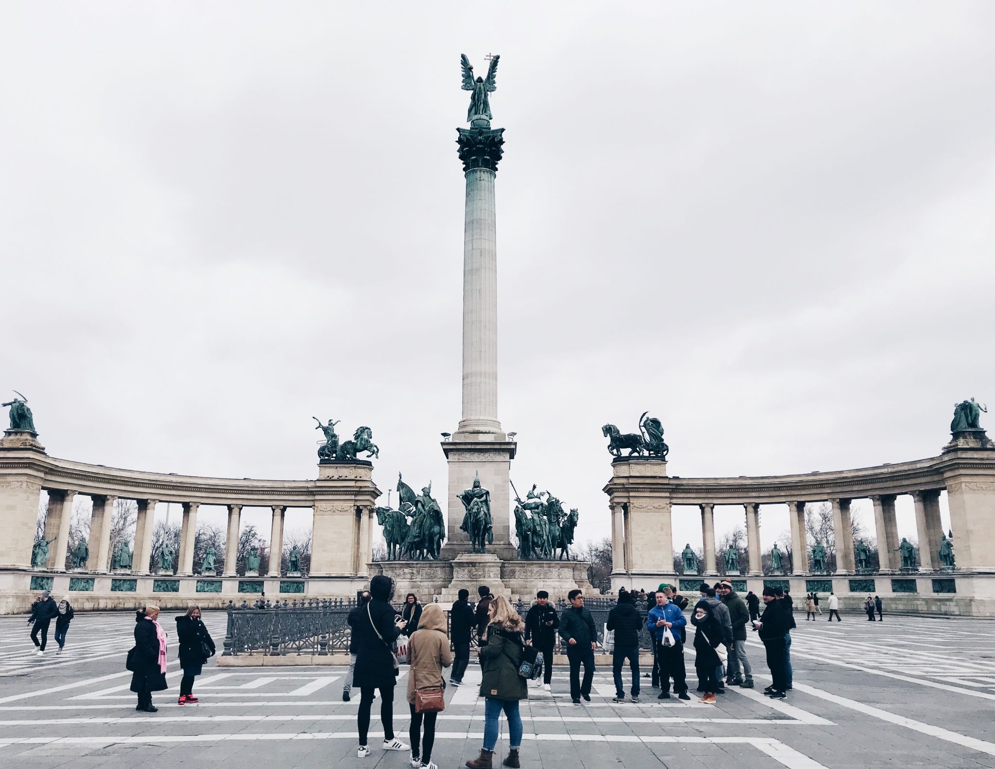 Budapest attractions (heros square)