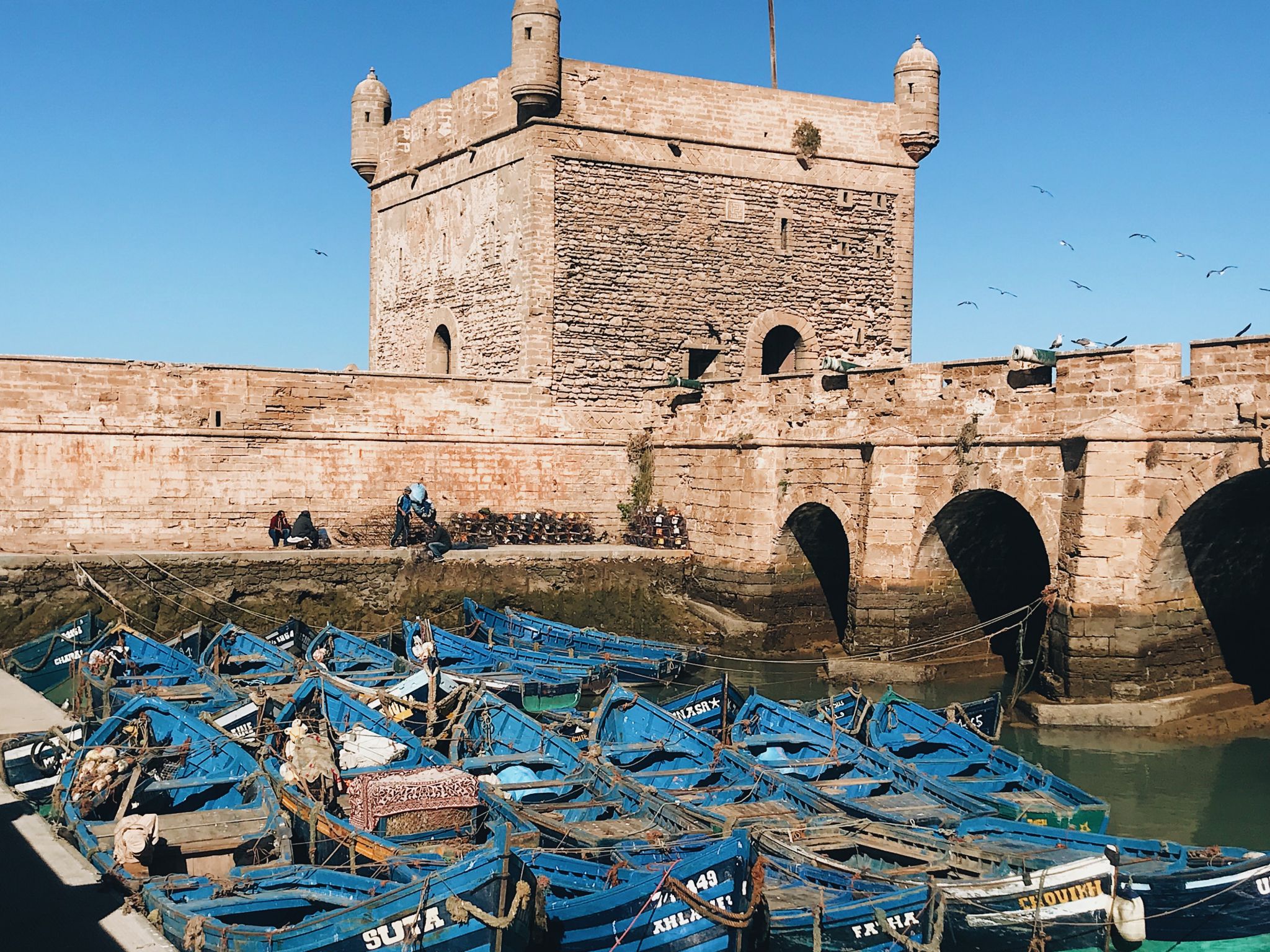 Essaouira Blue fishing boats