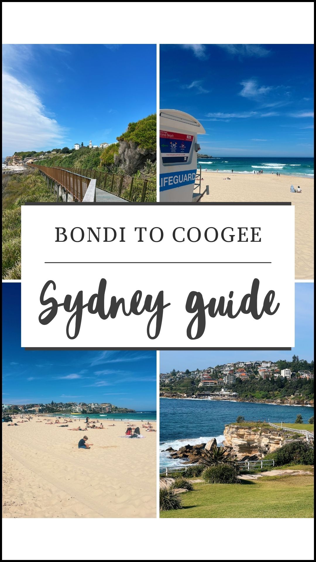 This is your ultimate guide to the Bondi Beach to Coogee Beach coastal walk. This hike is one of the most iconic things to do in Sydney, Australia. And you don’t want to miss it. Visit iconic eastern suburbs like Bronte Beach, Clovelly Beach and Tamarama, and enjoy epic views, before hitting the iconic sands of Bondi Beach | Bondi to Coogee walk | Sydney Beaches | Sydney coastal walks | Bondi Beach Australia | #bondibeach #sydneyitinerary #sydneyaustralia #bonditocoogee #sydneytraveltips #coogeebeach